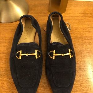 Gucci navy loafers